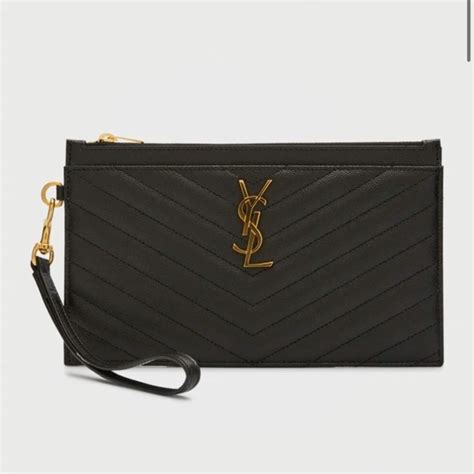 saint laurent large quilted ysl zip wristlet|Saint Laurent Large Quilted YSL Zip Wristlet .